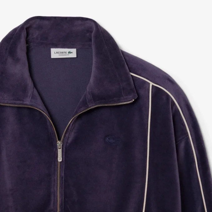 Women’s Oversized Zip-Up Velour Sweatshirt