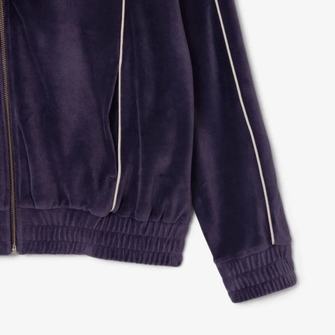 Women’s Oversized Zip-Up Velour Sweatshirt