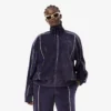 Women’s Oversized Zip-Up Velour Sweatshirt
