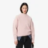 Women’s Patchwork Effect High-Neck Wool Sweater