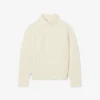 Women’s Patchwork Effect High-Neck Wool Sweater