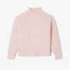 Women’s Patchwork Effect High-Neck Wool Sweater