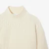 Women’s Patchwork Effect High-Neck Wool Sweater