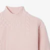 Women’s Patchwork Effect High-Neck Wool Sweater