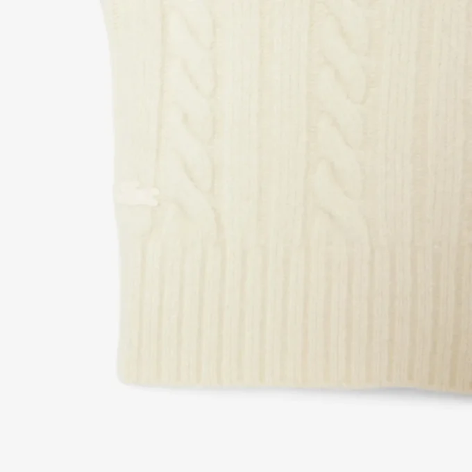 Women’s Patchwork Effect High-Neck Wool Sweater