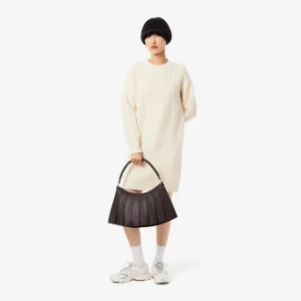 Women’s Patchwork Effect Wool Sweater Dress