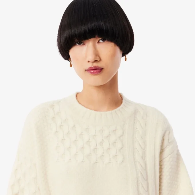 Women’s Patchwork Effect Wool Sweater Dress
