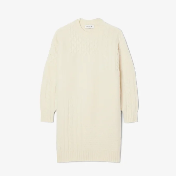 Women’s Patchwork Effect Wool Sweater Dress