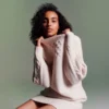 Women’s Patchwork Effect Wool Sweater Dress