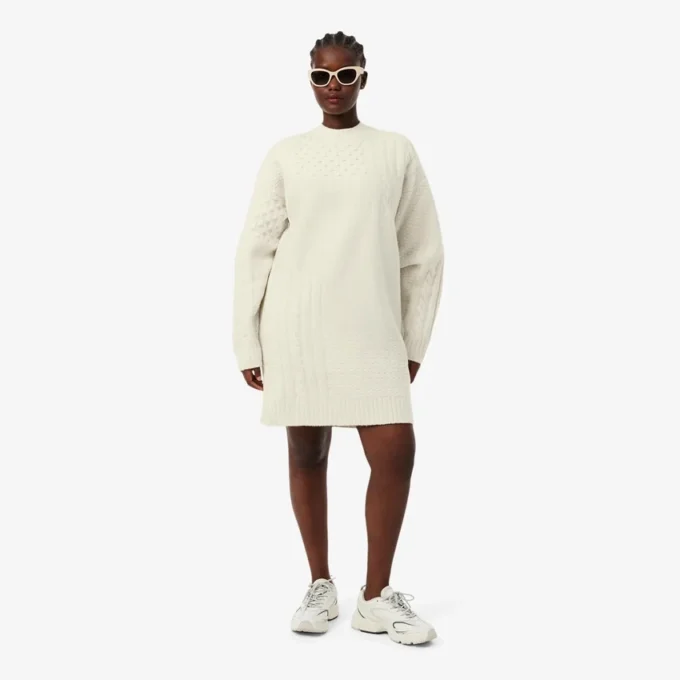 Women’s Patchwork Effect Wool Sweater Dress