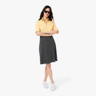 Women’s Pleated Flannel Midi Skirt