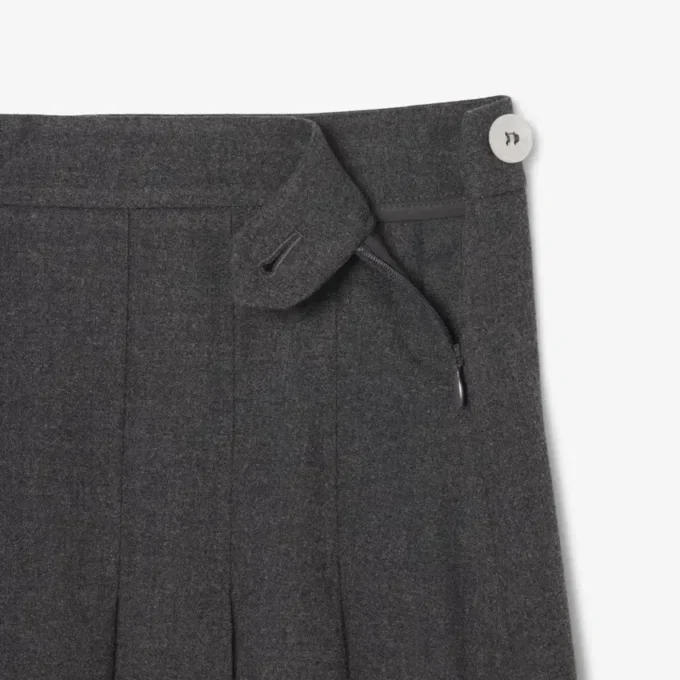 Women’s Pleated Flannel Midi Skirt