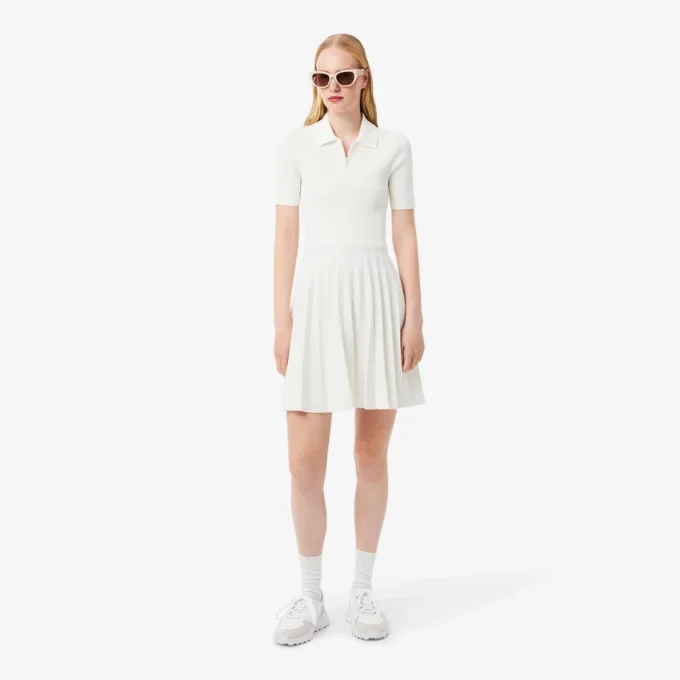Women’s Pleated Polo Collar Dress