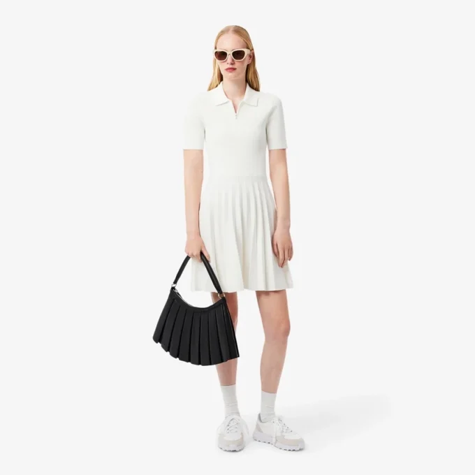 Women’s Pleated Polo Collar Dress