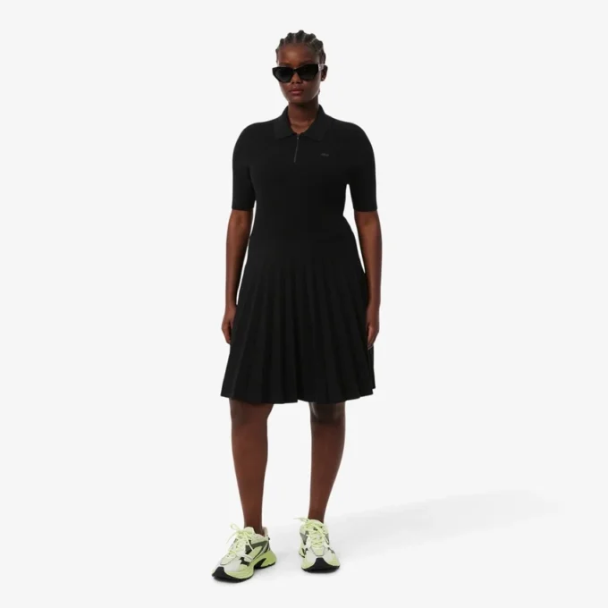 Women’s Pleated Polo Collar Dress