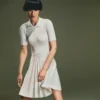 Women’s Pleated Polo Collar Dress
