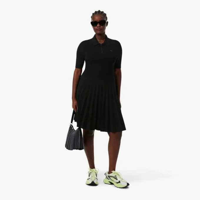 Women’s Pleated Polo Collar Dress
