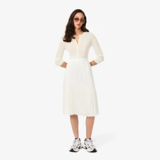 Women’s Pleated Satin Midi Skirt