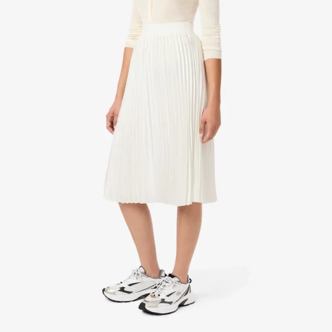 Women’s Pleated Satin Midi Skirt