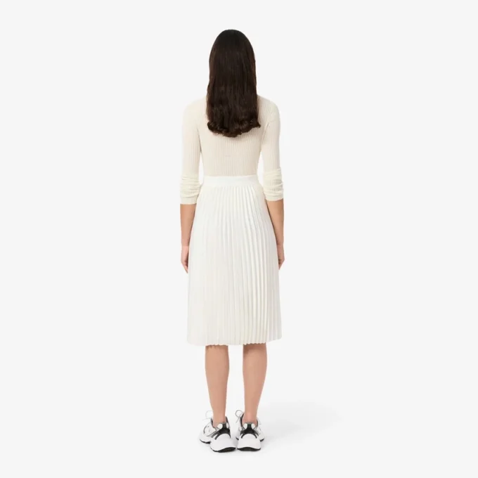 Women’s Pleated Satin Midi Skirt