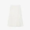 Women’s Pleated Satin Midi Skirt