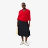 Women’s Pleated Wool Midi Wrap Skirt