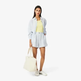 Women’s Relaxed Fit Striped Linen Shorts