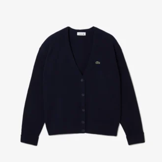 Women’s Relaxed Fit V-Neck Wool Cardigan