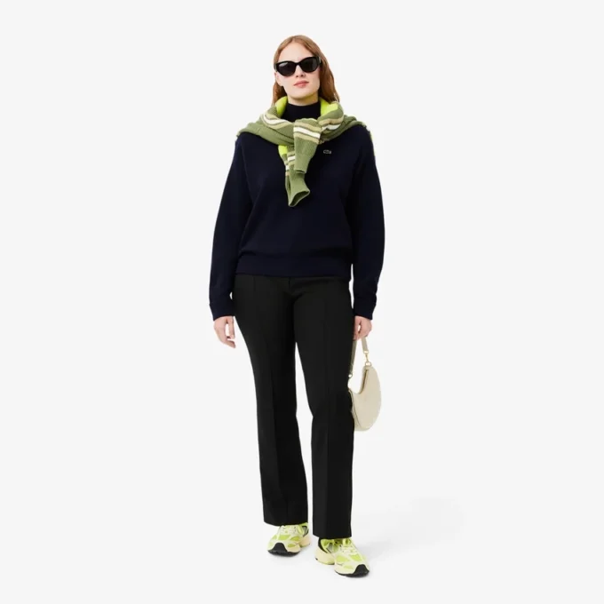 Women’s Relaxed Fit Wool High-Neck Sweater