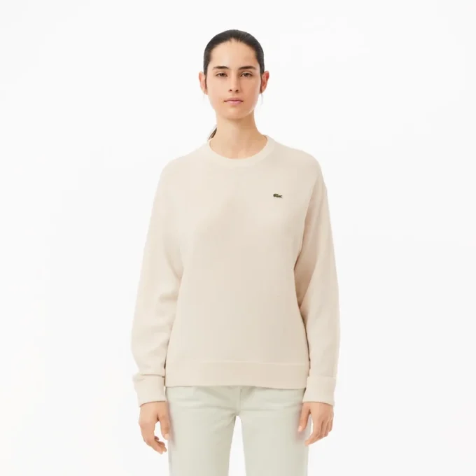 Women’s Relaxed Fit Wool Moss Stitch Sweater