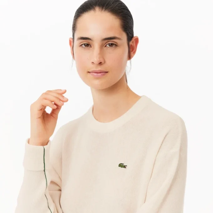 Women’s Relaxed Fit Wool Moss Stitch Sweater