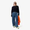 Women’s Relaxed Fit Wool Moss Stitch Sweater