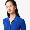 Women’s Ribbed Knit Polo Collar Dress