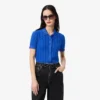 Women’s Ribbed Knit Polo Collar Sweater
