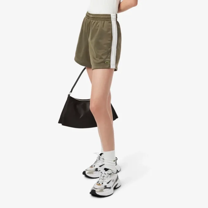 Women’s Satin Jersey Pointelle Stripe Shorts