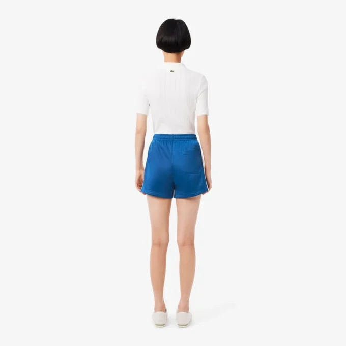 Women’s Satin Jersey Pointelle Stripe Shorts