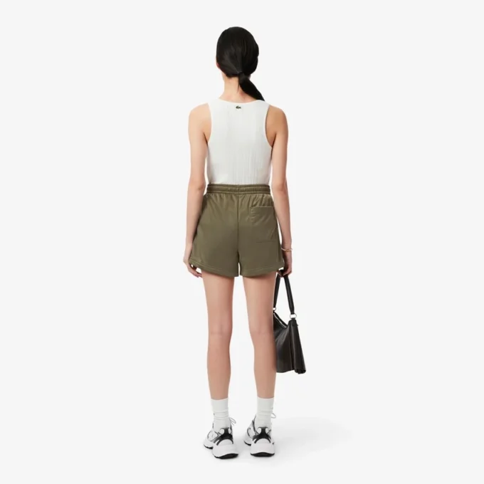 Women’s Satin Jersey Pointelle Stripe Shorts
