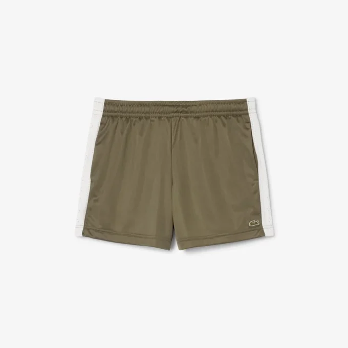 Women’s Satin Jersey Pointelle Stripe Shorts