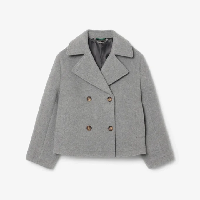 Women’s Short Oversized Wool Blend Pea Coat