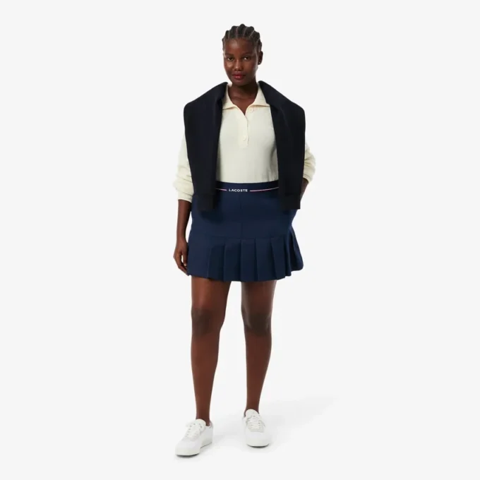 Women’s Short Pleated Wool Blend Skirt
