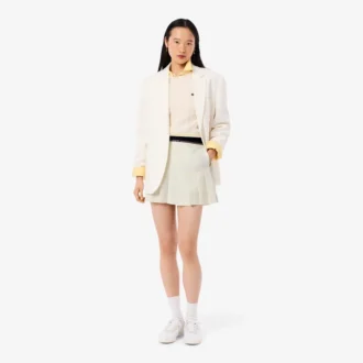 Women’s Short Pleated Wool Blend Skirt