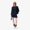 Women’s Short Pleated Wool Blend Skirt