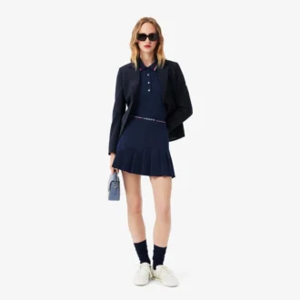 Women’s Short Pleated Wool Blend Skirt