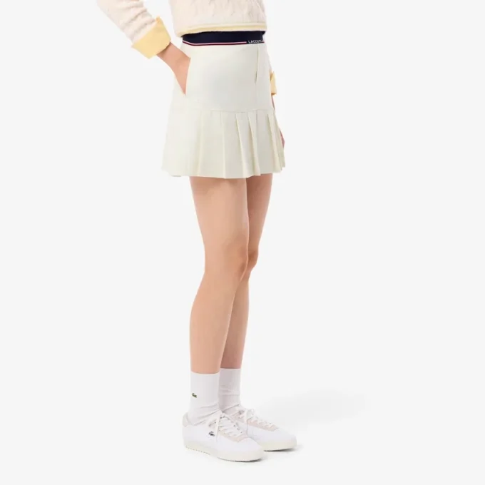 Women’s Short Pleated Wool Blend Skirt