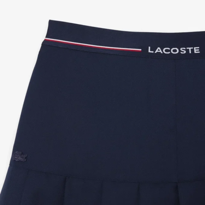 Women’s Short Pleated Wool Blend Skirt