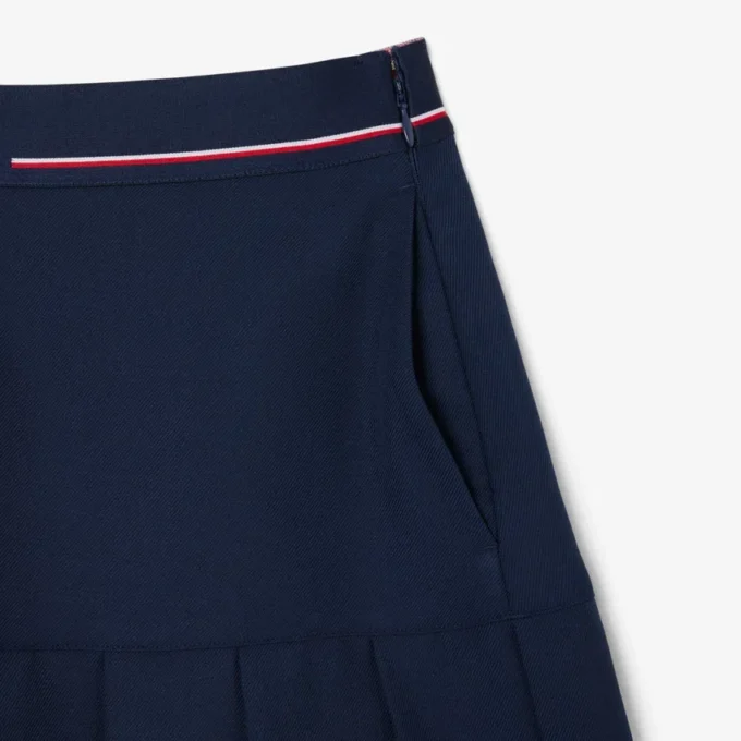 Women’s Short Pleated Wool Blend Skirt