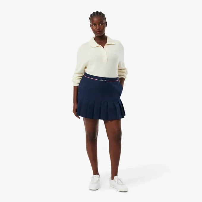 Women’s Short Pleated Wool Blend Skirt