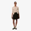 Women’s Short Sleeve Merino Wool Rib Knit Sweater