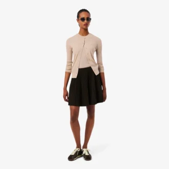 Women’s Short Sleeve Merino Wool Rib Knit Sweater