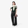 Women’s Short Sleeve Merino Wool Rib Knit Sweater
